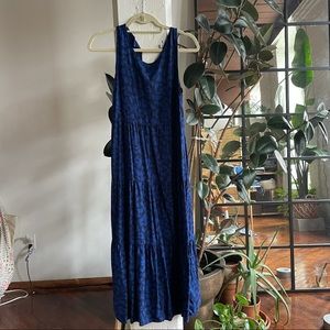 Black and navy leopard dress